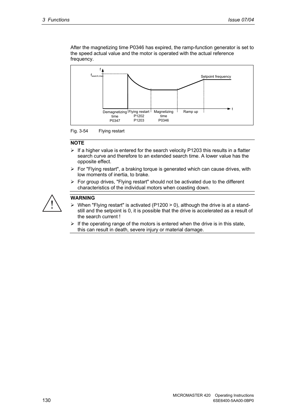 Siemens MICROMASTER 420 User Manual | Page 130 / 190