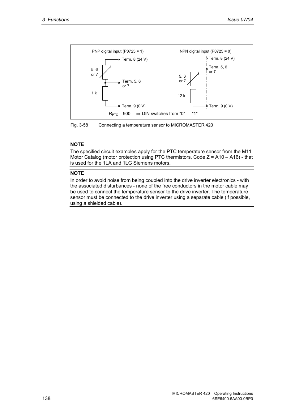 Siemens MICROMASTER 420 User Manual | Page 138 / 190