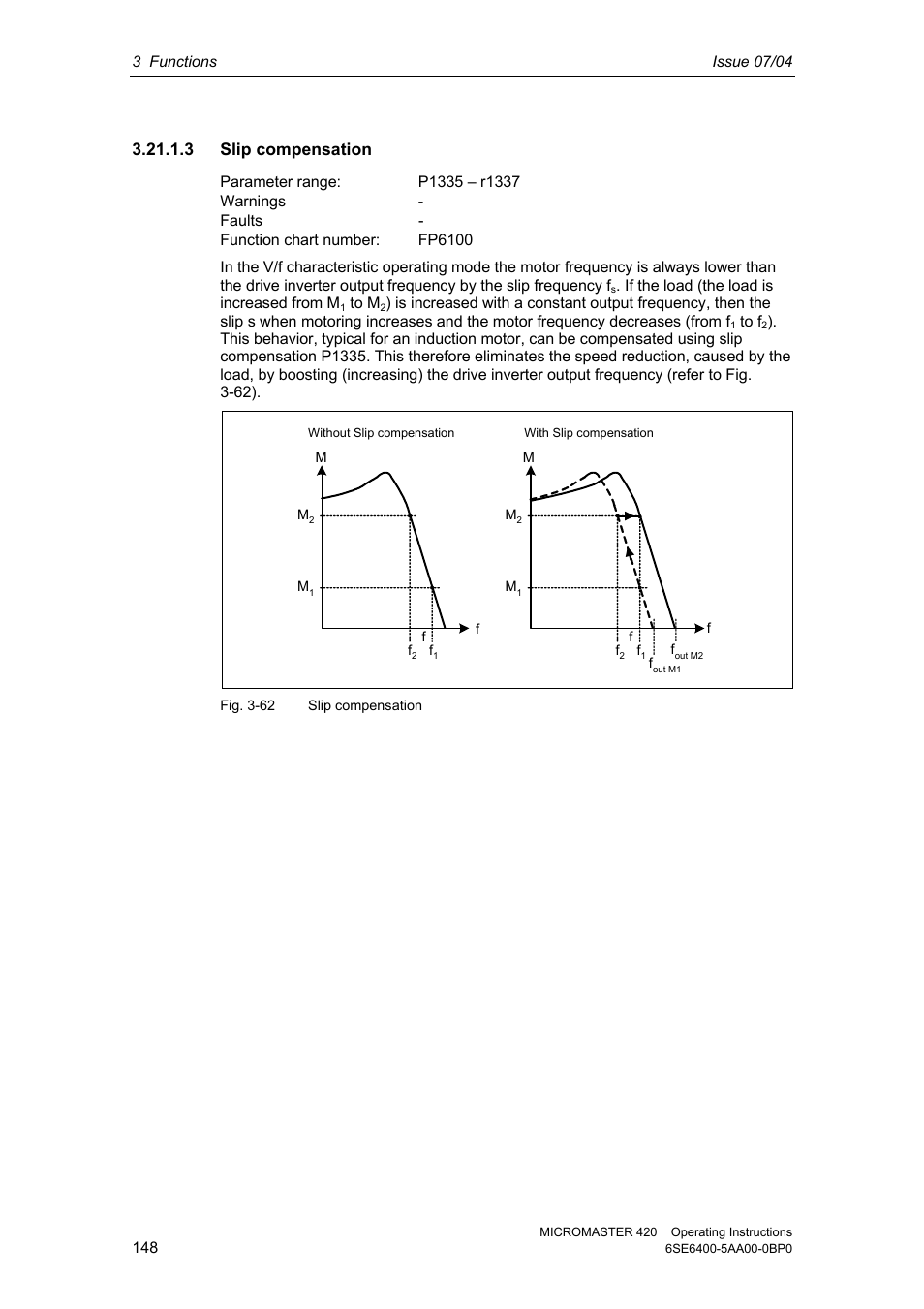 3 slip compensation | Siemens MICROMASTER 420 User Manual | Page 148 / 190