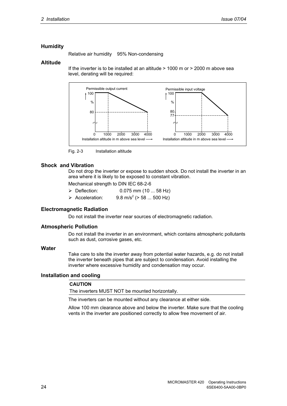 Siemens MICROMASTER 420 User Manual | Page 24 / 190