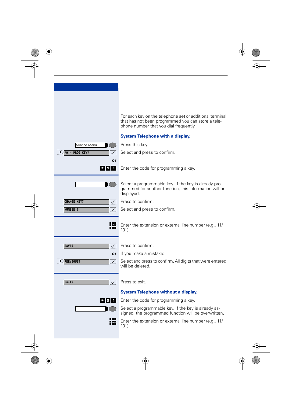 Storing a phone number in a programmable key, Storing a phone number in a program- mable key | Siemens HIPATH 1190 User Manual | Page 104 / 127