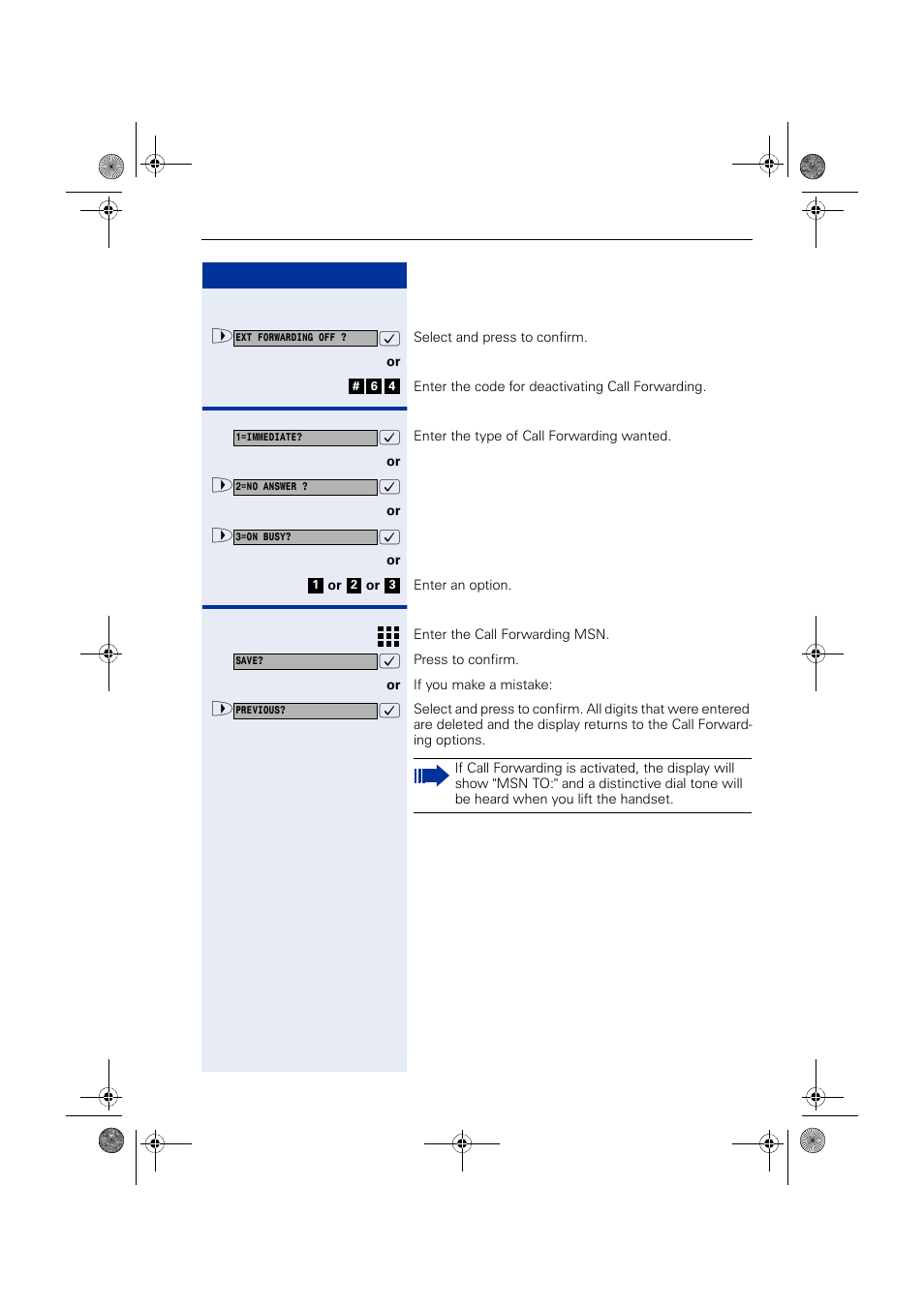 Deactivation of call forwarding | Siemens HIPATH 1190 User Manual | Page 107 / 127