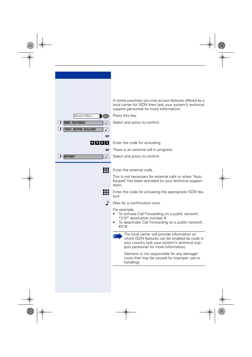 Siemens HIPATH 1190 User Manual | Page 109 / 127