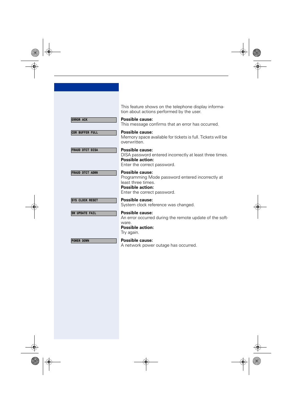 Display messages | Siemens HIPATH 1190 User Manual | Page 112 / 127