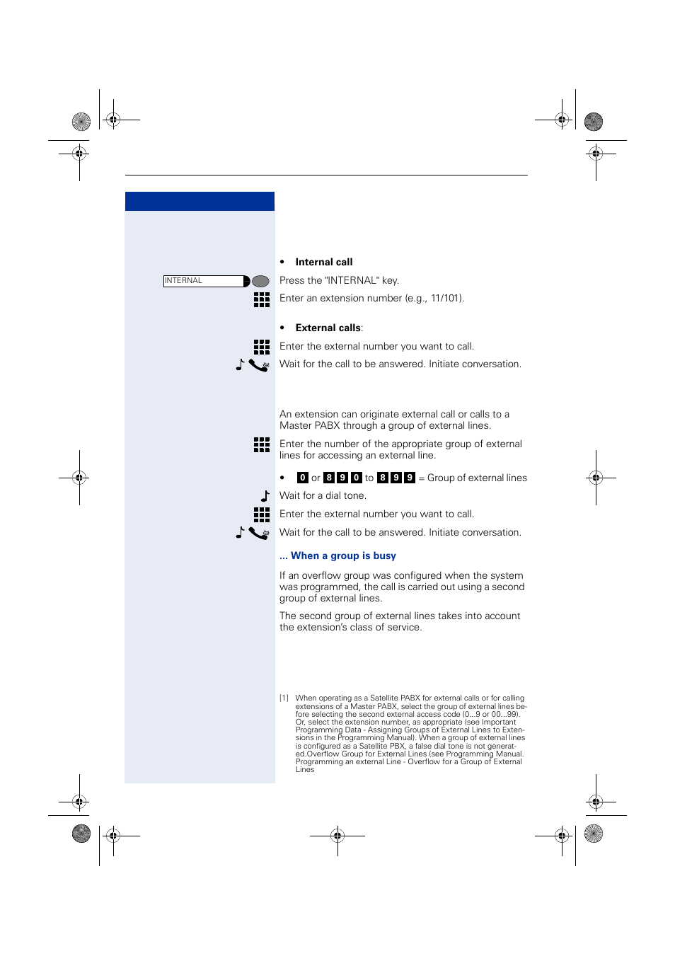 Using automatic seizure of an active external line, Using a group of external lines, Step by step | Siemens HIPATH 1190 User Manual | Page 20 / 127