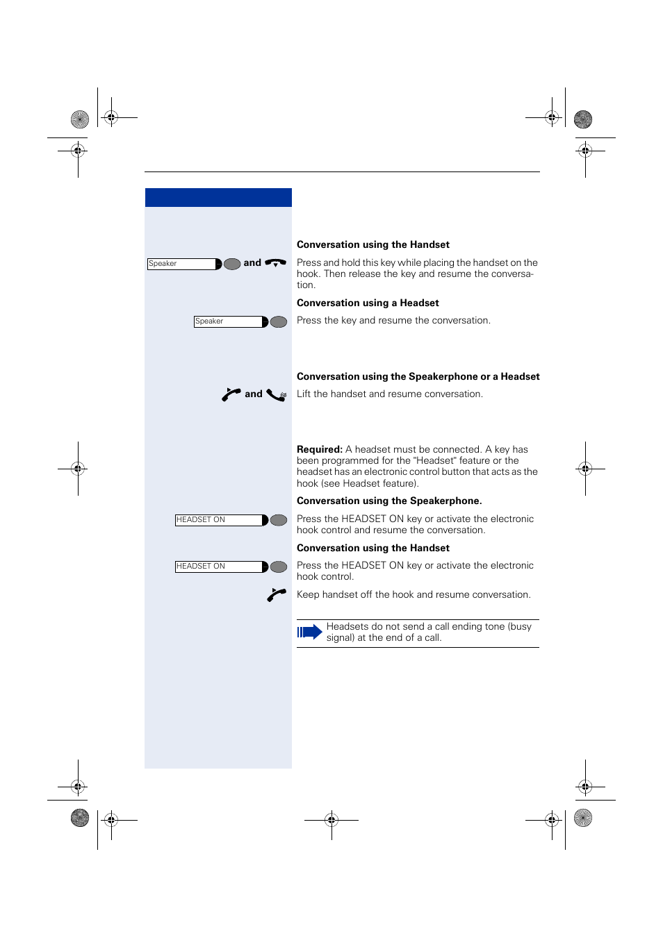 Switching to speakerphone, Switching to handset, Switching to a headset | Switching to handset switching to a headset | Siemens HIPATH 1190 User Manual | Page 21 / 127
