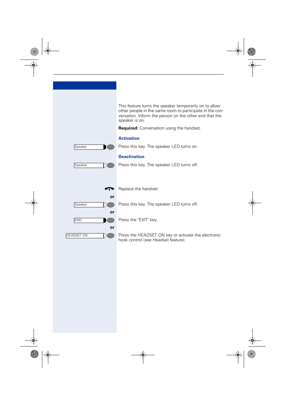 Speaker, Ending a call, Speaker ending a call | Siemens HIPATH 1190 User Manual | Page 22 / 127