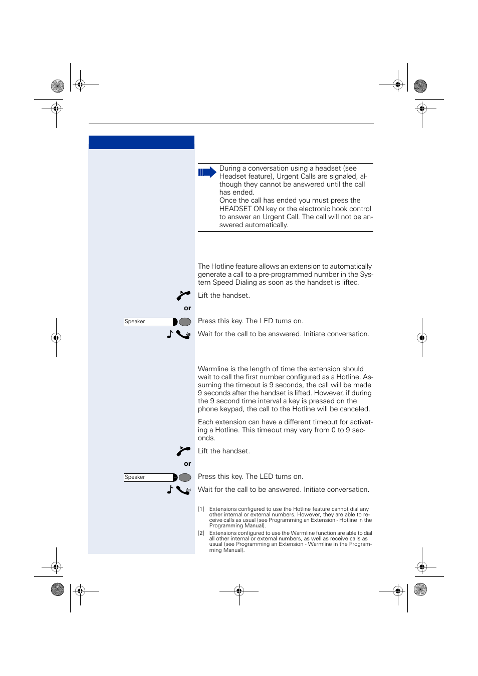 Hotline, Warmline | Siemens HIPATH 1190 User Manual | Page 36 / 127