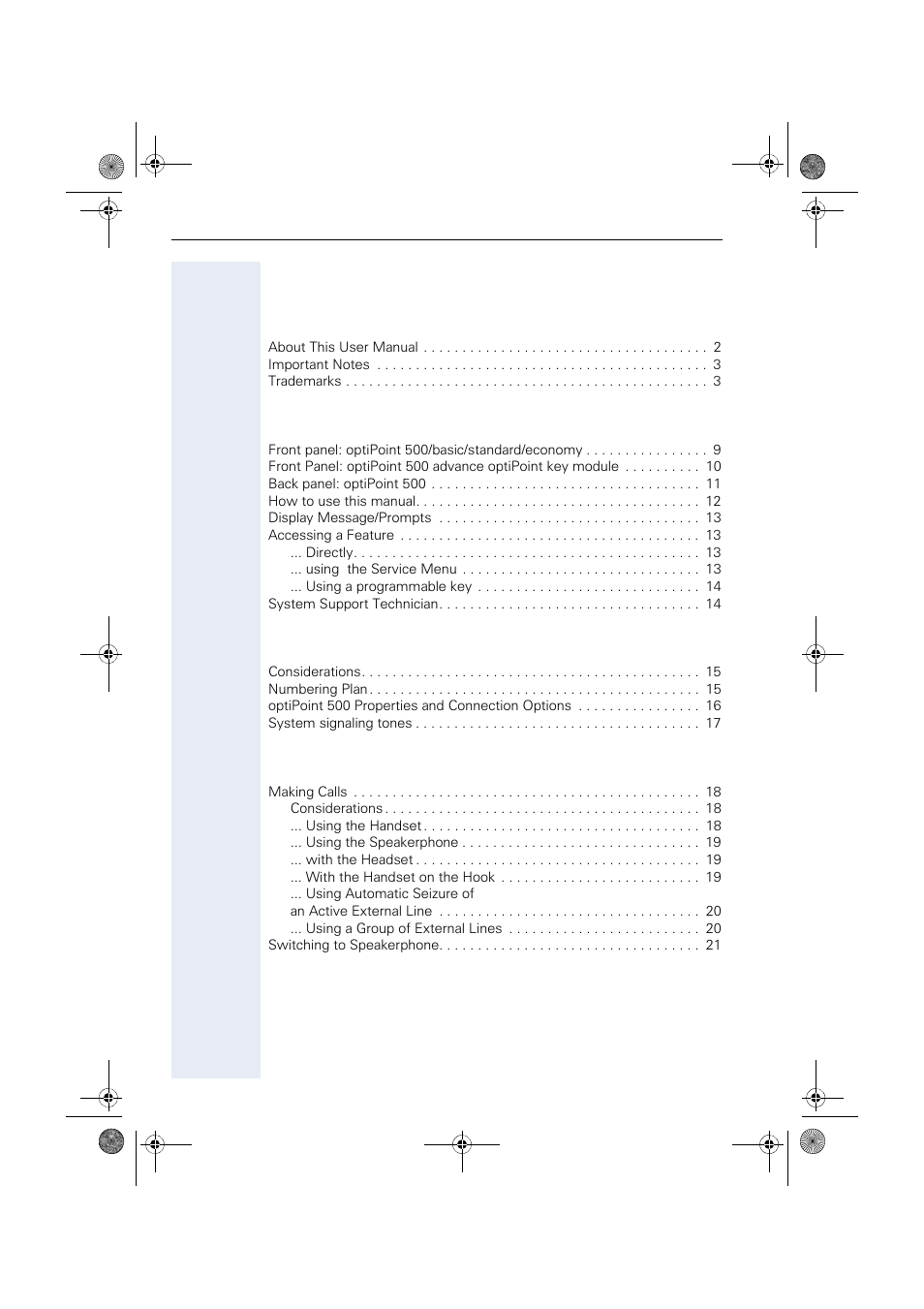 Introduction, Telephone reference information, Using the hipath 1100 features | Functions used for making calls | Siemens HIPATH 1190 User Manual | Page 4 / 127