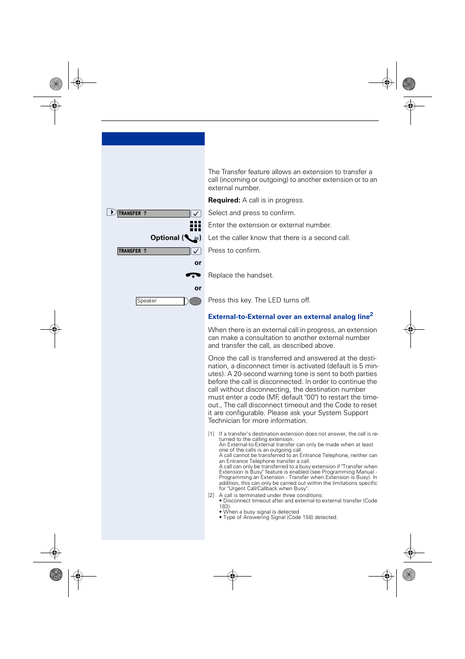 Transfer, Step by step | Siemens HIPATH 1190 User Manual | Page 45 / 127