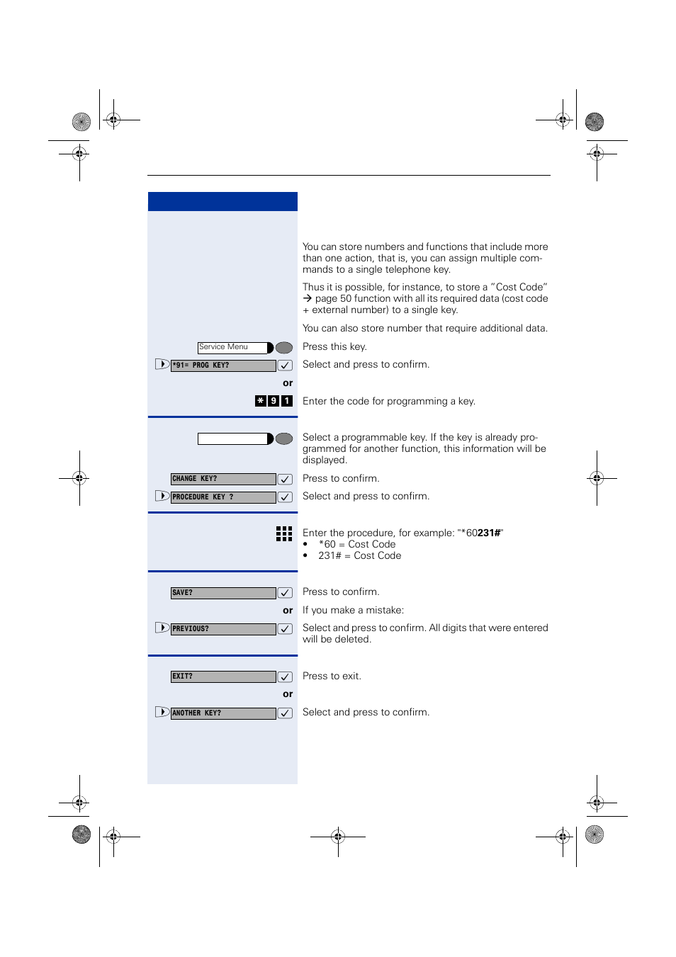 Programming the procedure key | Siemens HIPATH 1190 User Manual | Page 99 / 127