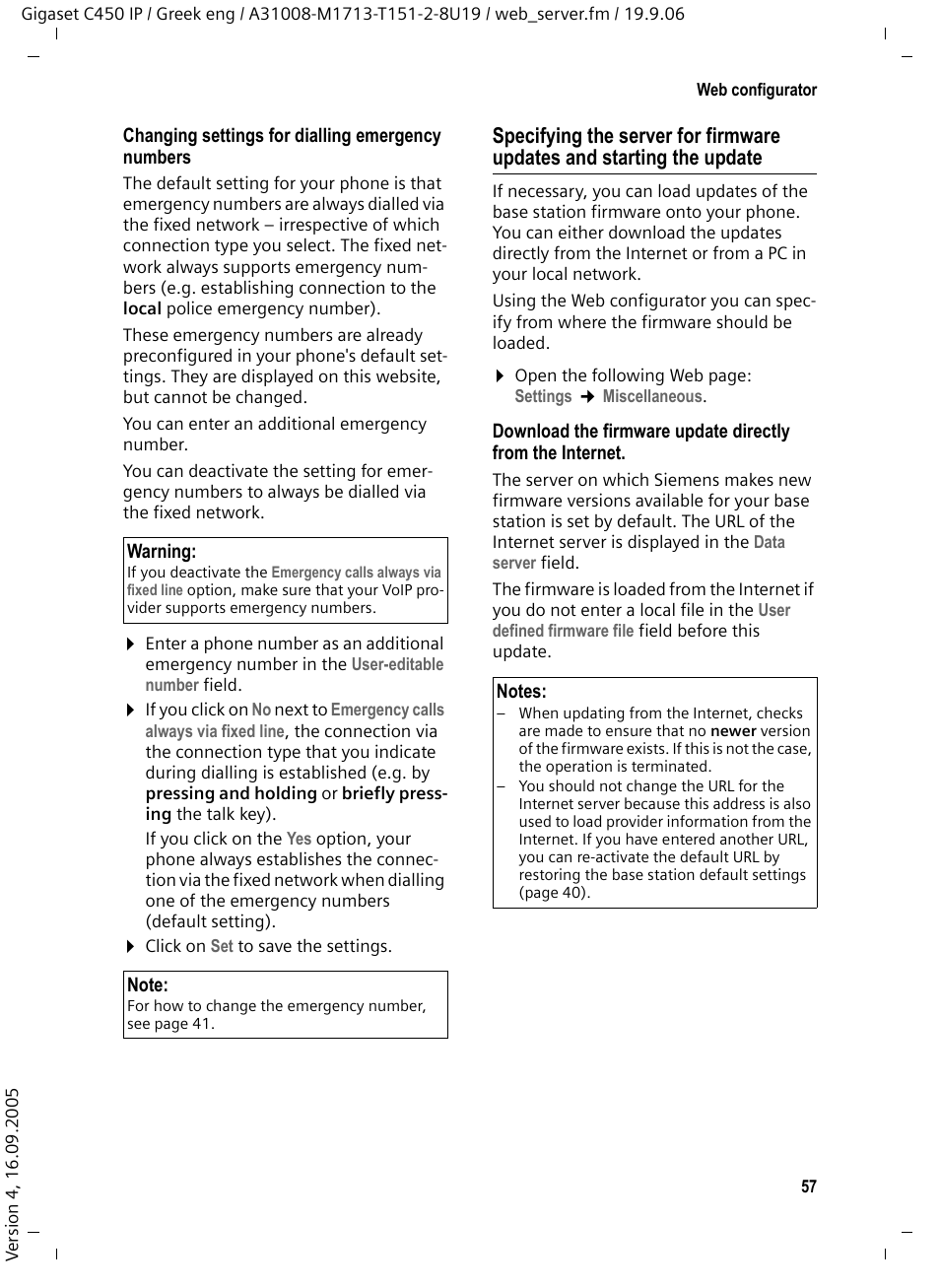 Siemens Gigaset C450 IP User Manual | Page 58 / 98