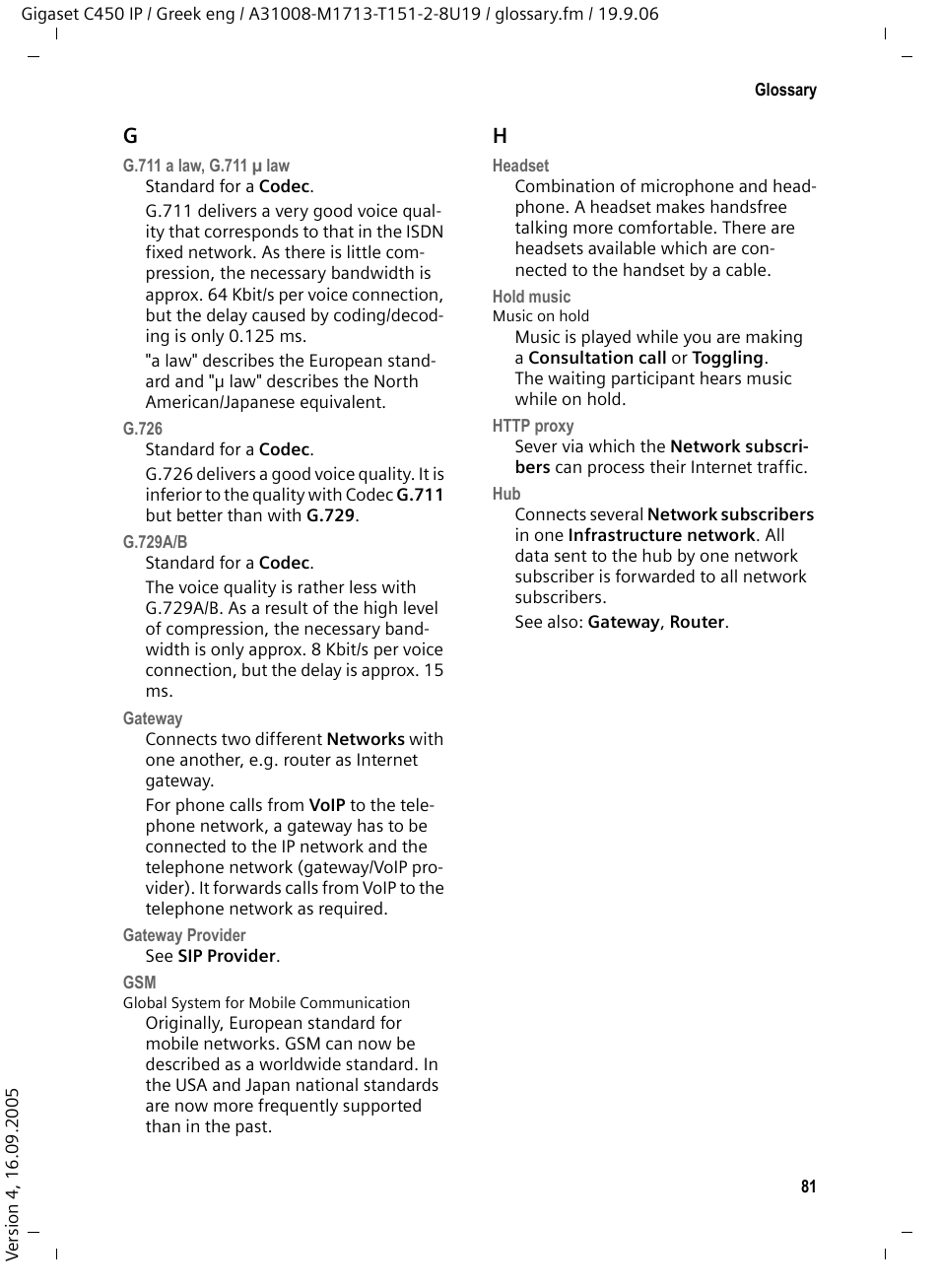 Siemens Gigaset C450 IP User Manual | Page 82 / 98