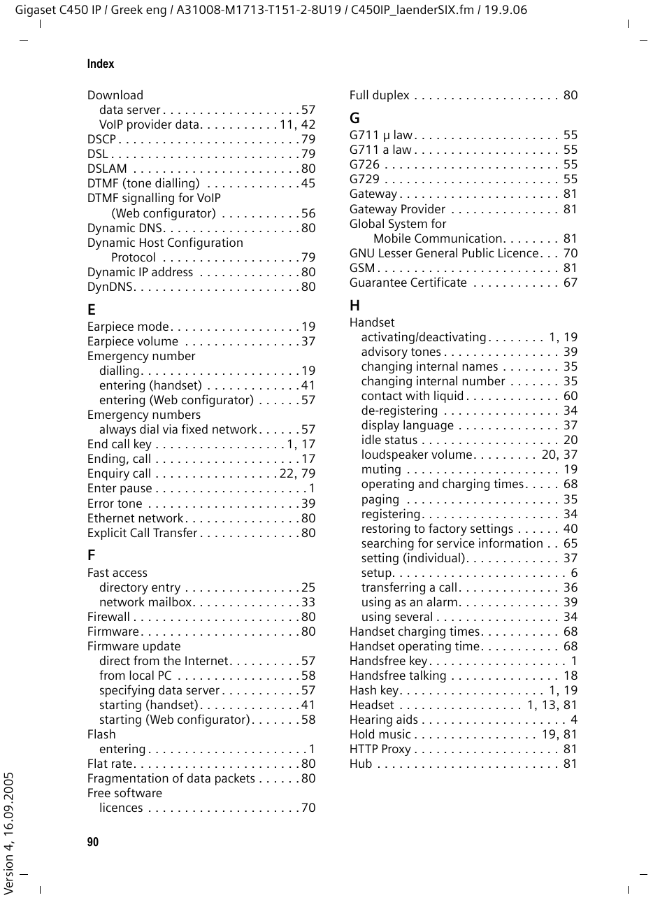 Siemens Gigaset C450 IP User Manual | Page 91 / 98