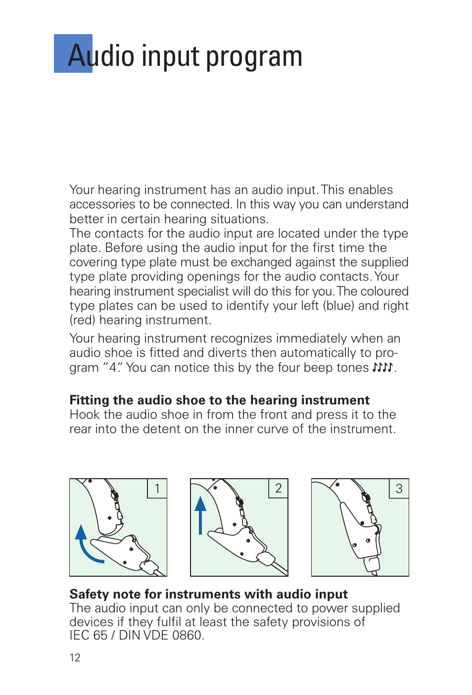 Audio input program | Siemens INFINITI Pro User Manual | Page 12 / 48