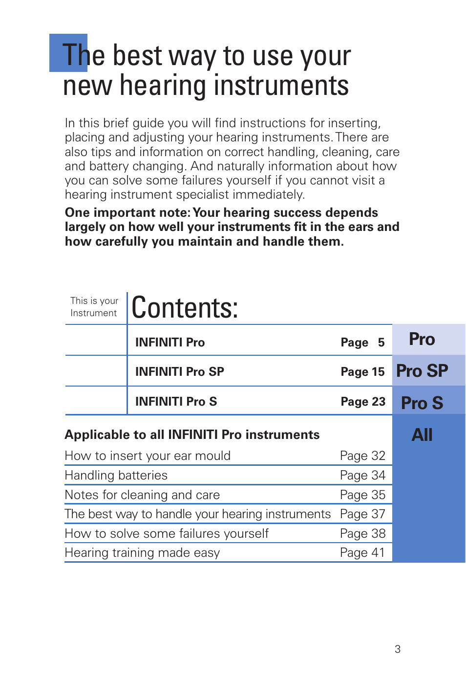 Siemens INFINITI Pro User Manual | Page 3 / 48