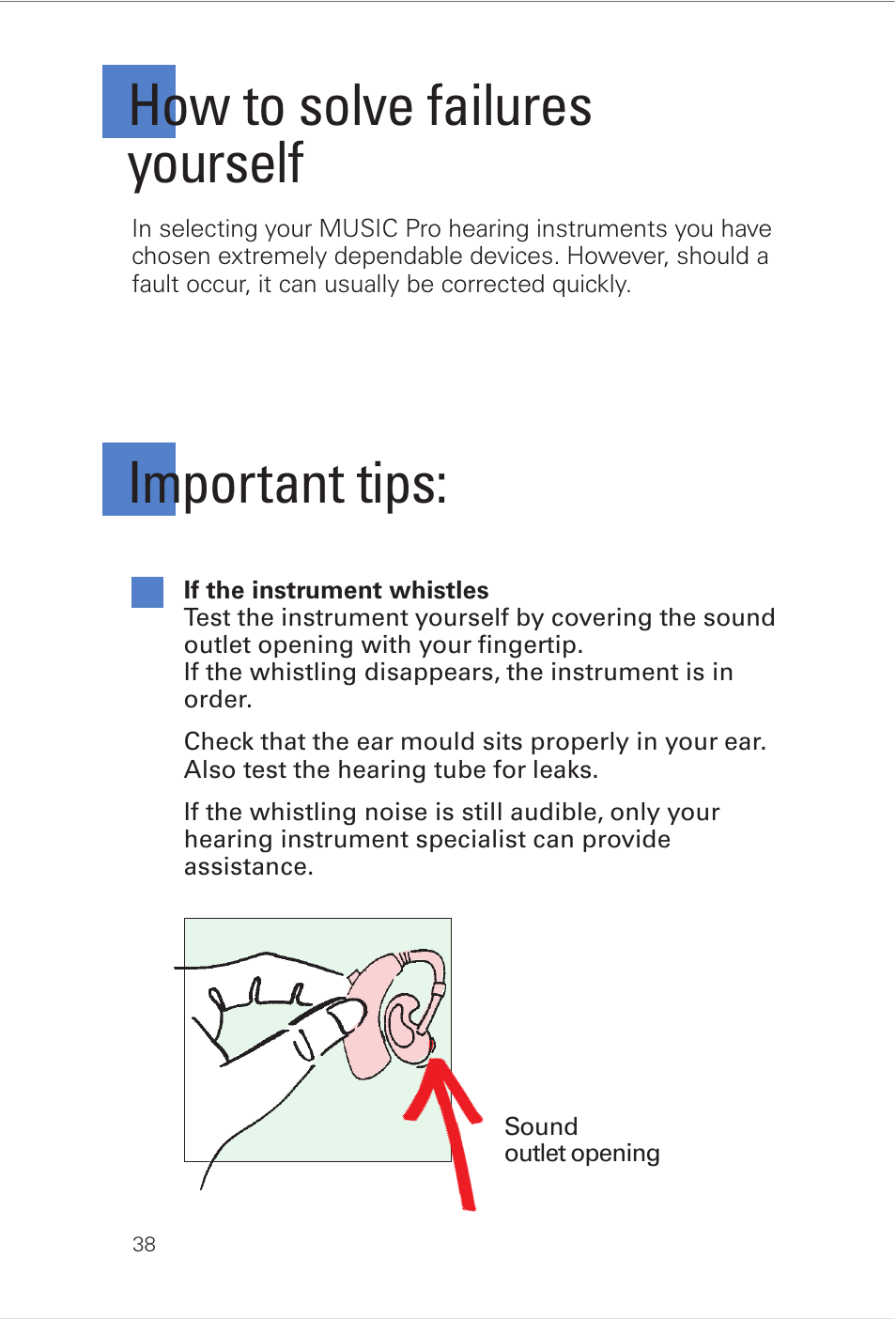 Important tips: how to solve failures yourself | Siemens INFINITI Pro User Manual | Page 38 / 48