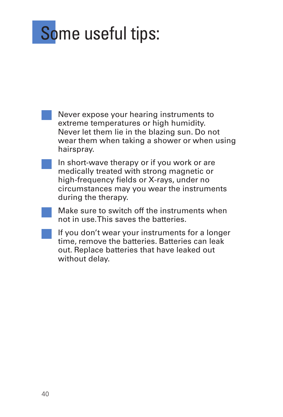 Some useful tips | Siemens INFINITI Pro User Manual | Page 40 / 48