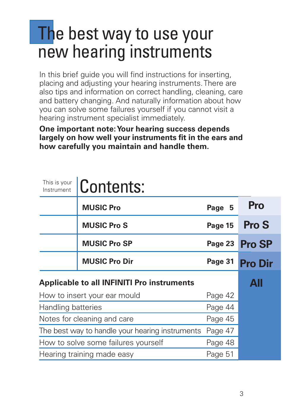 Siemens MUSIC Pro User Manual | Page 3 / 56