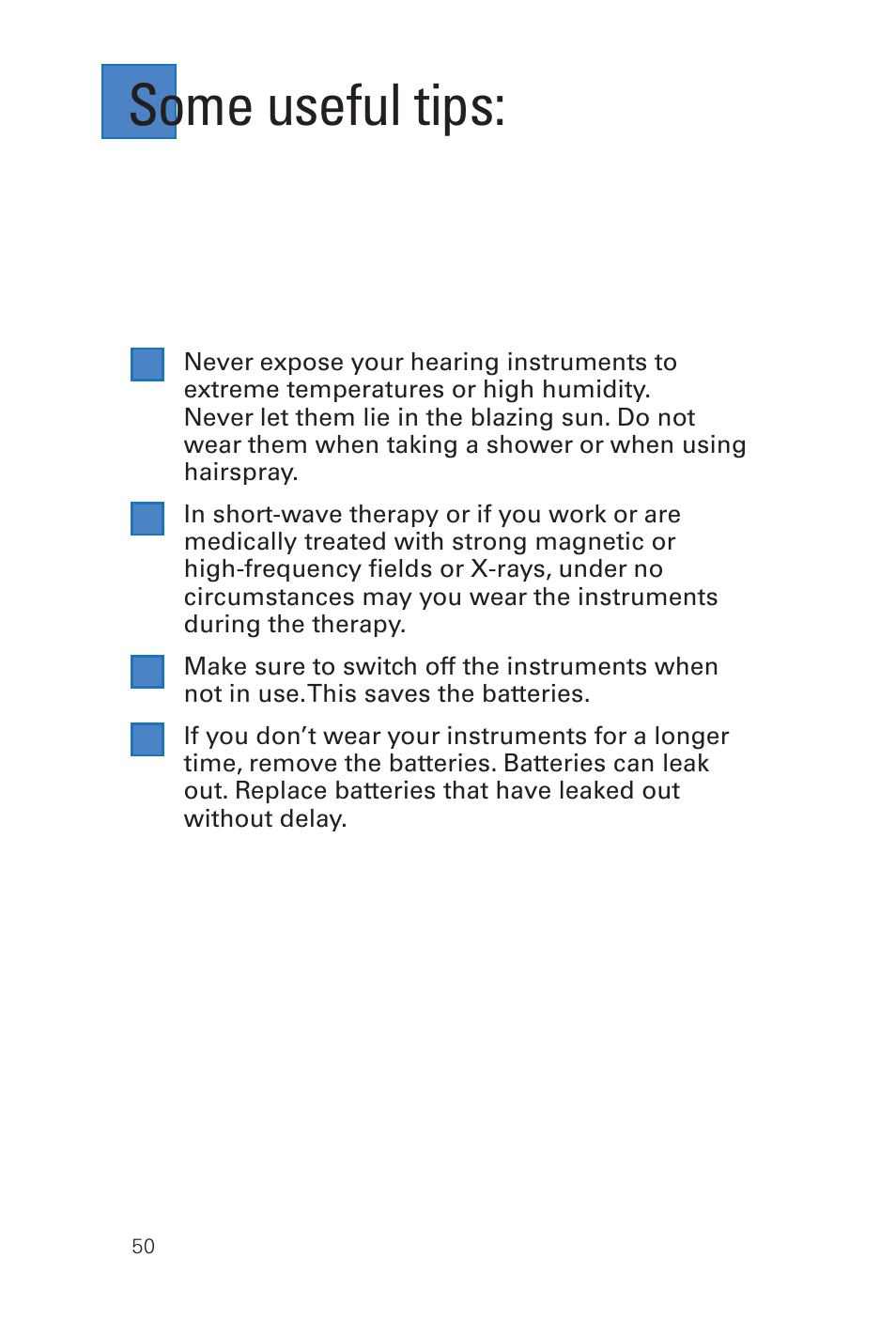 Some useful tips | Siemens MUSIC Pro User Manual | Page 50 / 56