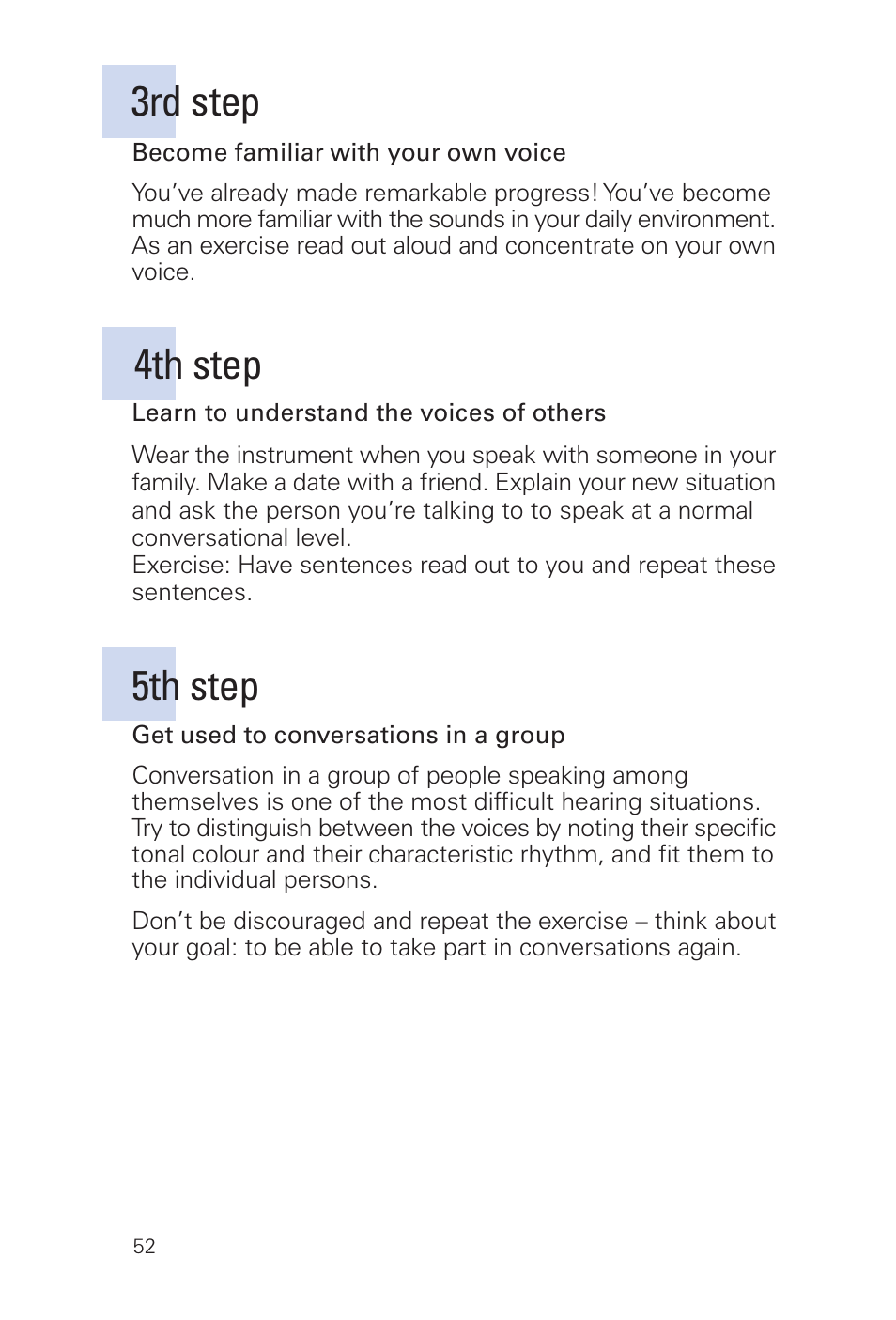 3rd step, 4th step, 5th step | Siemens MUSIC Pro User Manual | Page 52 / 56