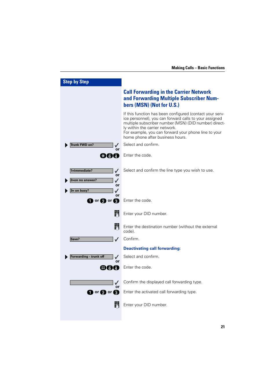 Siemens optiPoint 400 User Manual | Page 21 / 119