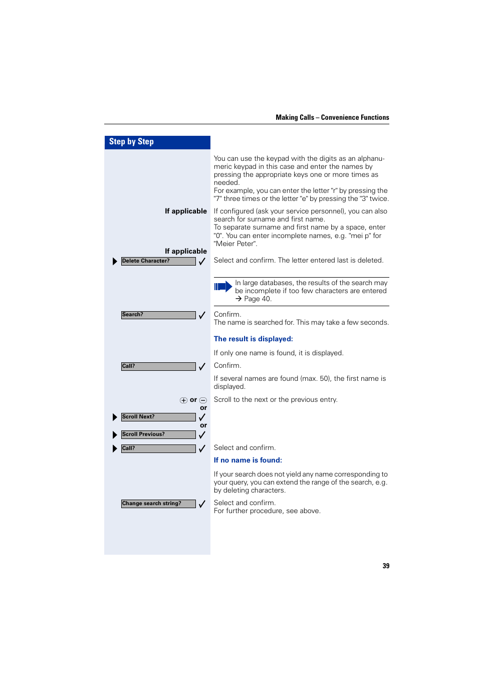 Siemens optiPoint 400 User Manual | Page 39 / 119