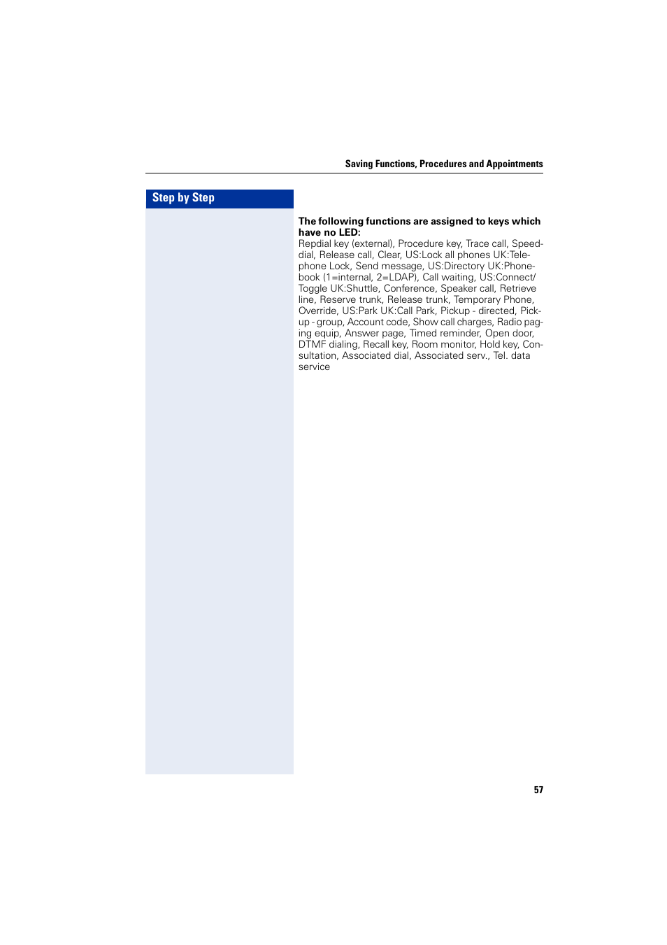 Siemens optiPoint 400 User Manual | Page 57 / 119