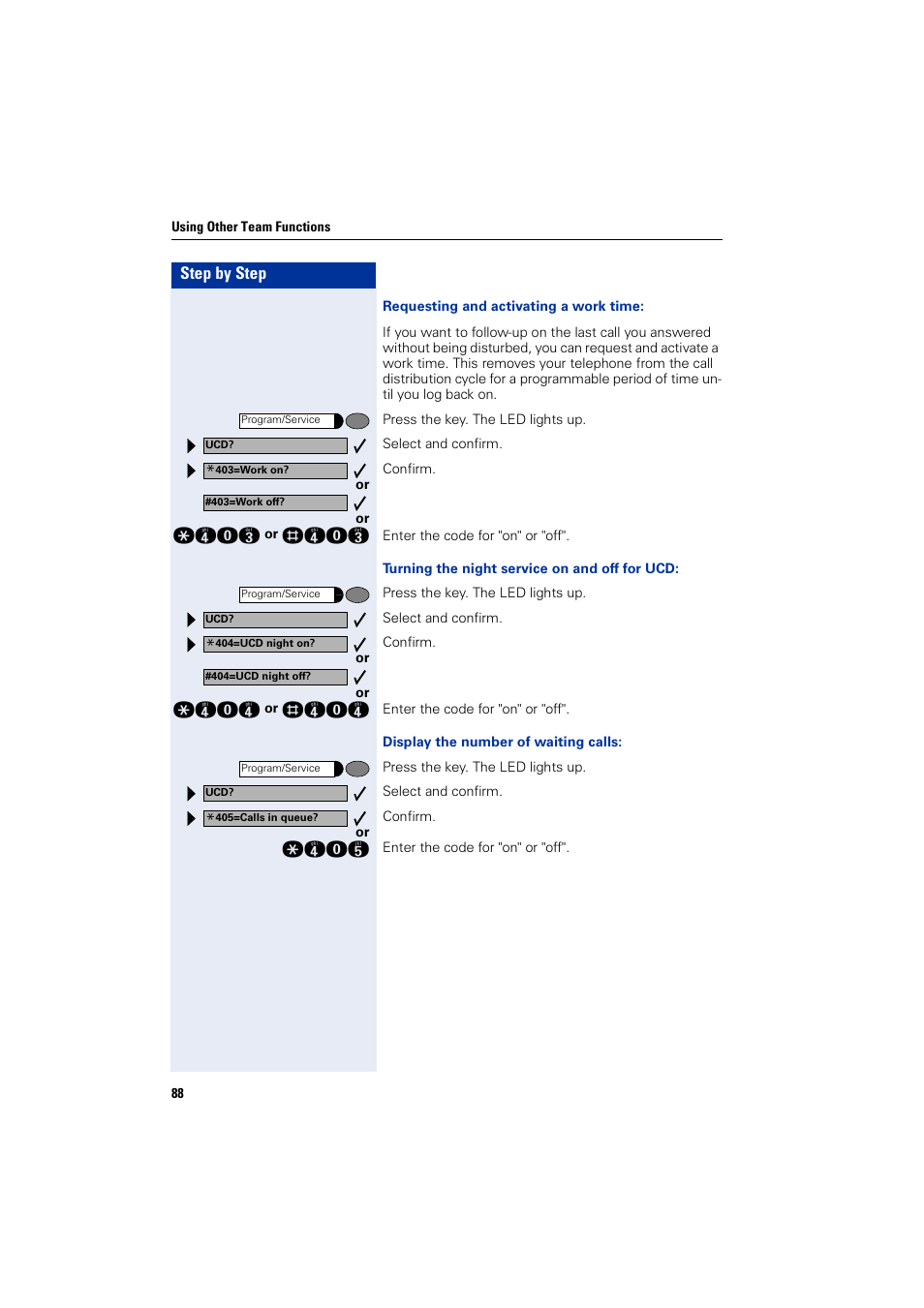 Siemens optiPoint 400 User Manual | Page 88 / 119