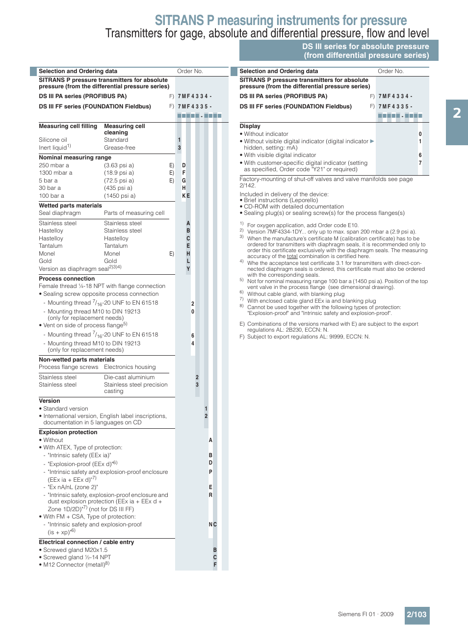 Sitrans p measuring instruments for pressure | Siemens SITRANS P User Manual | Page 103 / 234