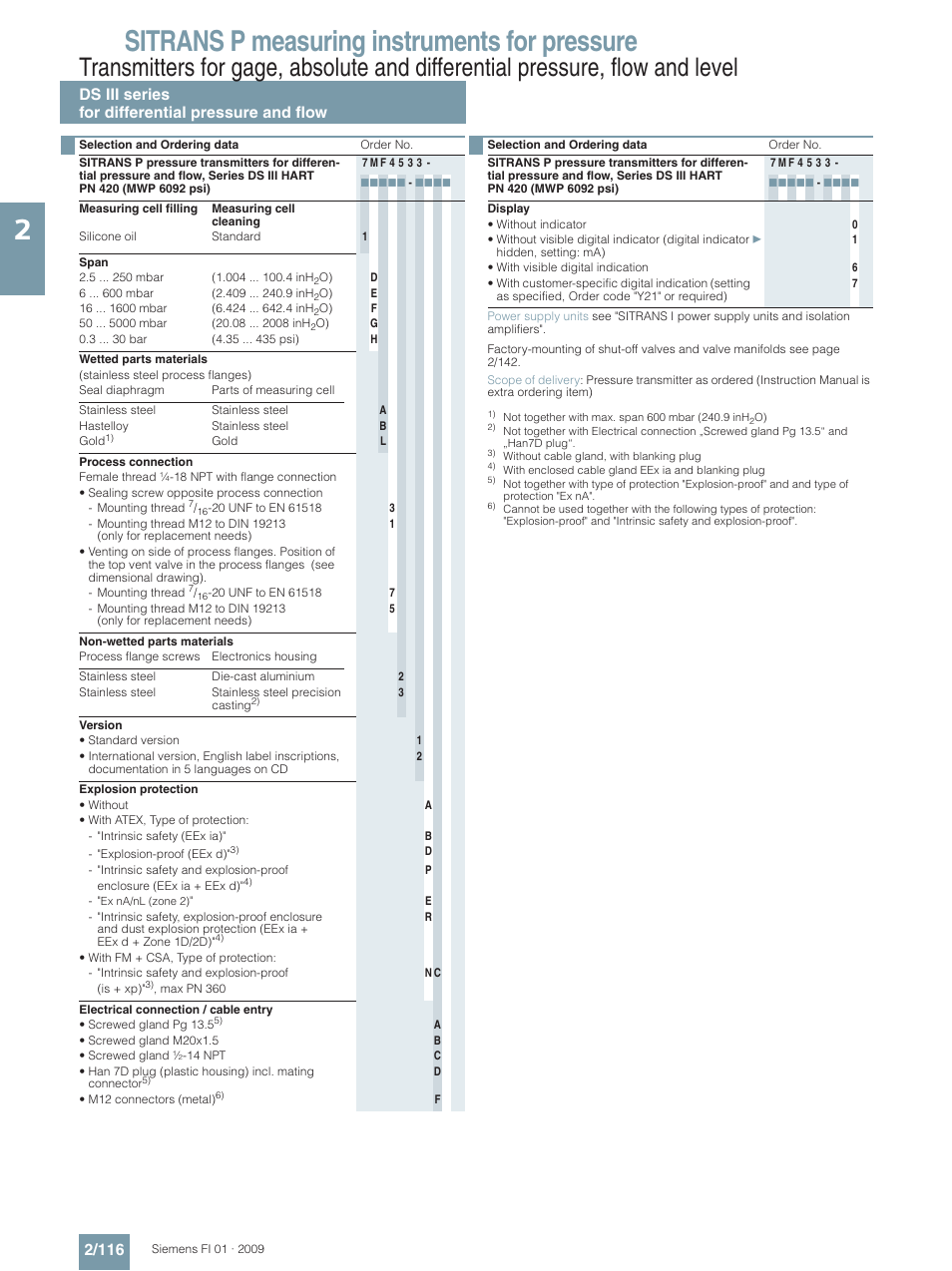 Sitrans p measuring instruments for pressure | Siemens SITRANS P User Manual | Page 116 / 234