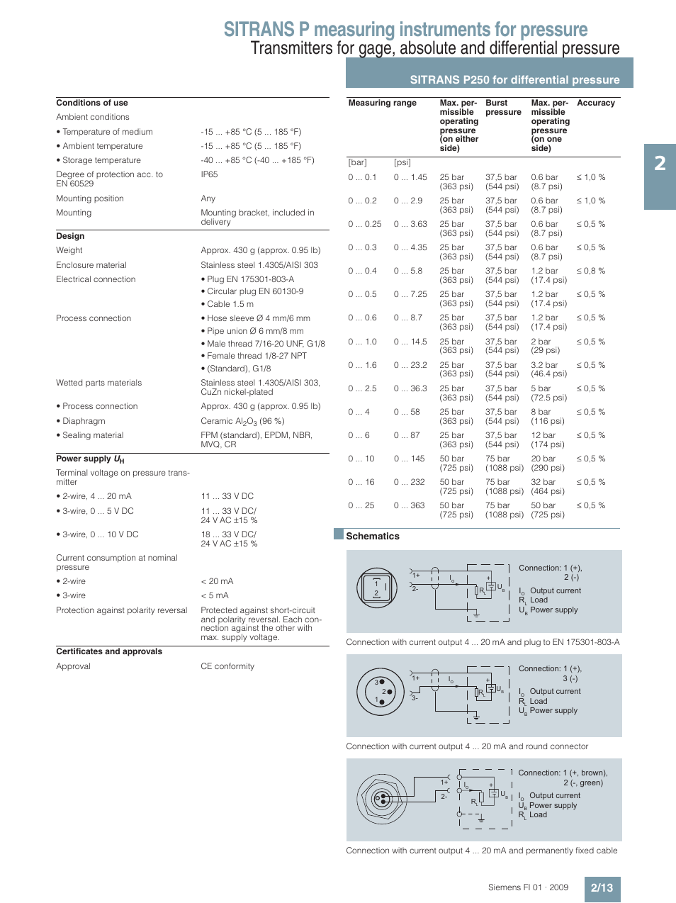 Sitrans p measuring instruments for pressure | Siemens SITRANS P User Manual | Page 13 / 234