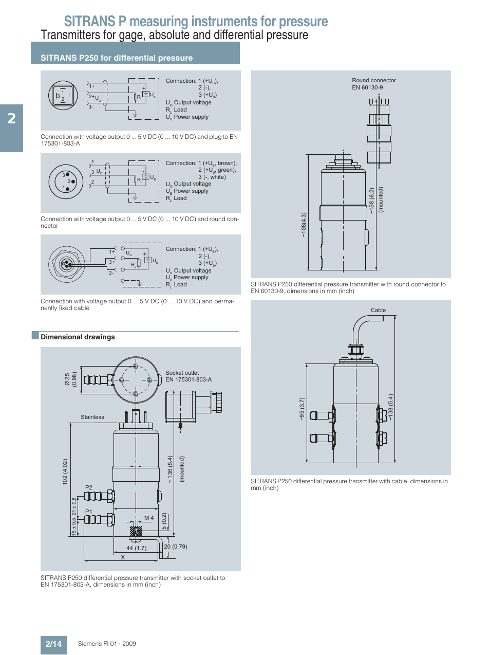 Sitrans p measuring instruments for pressure | Siemens SITRANS P User Manual | Page 14 / 234