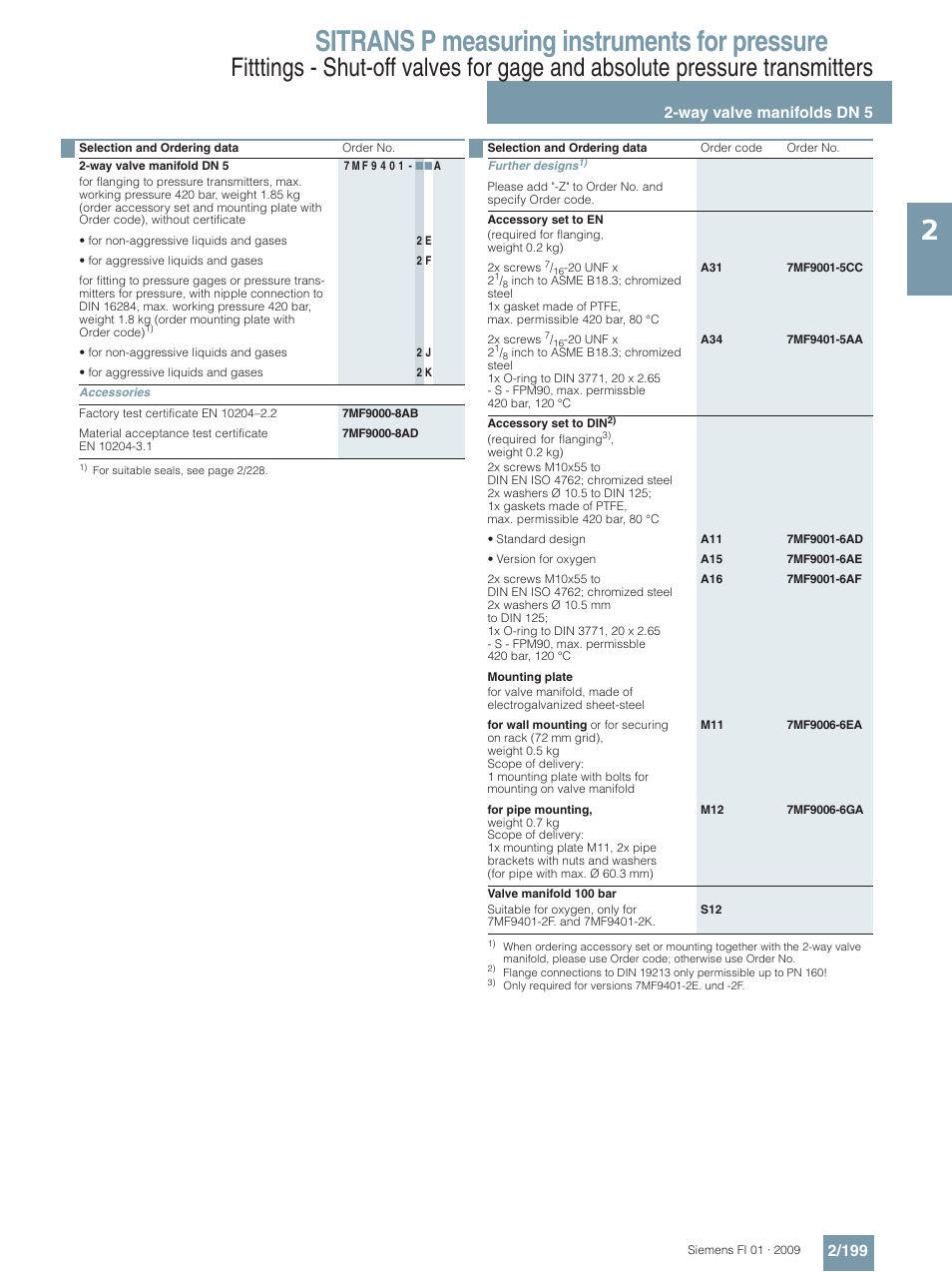 Sitrans p measuring instruments for pressure | Siemens SITRANS P User Manual | Page 199 / 234