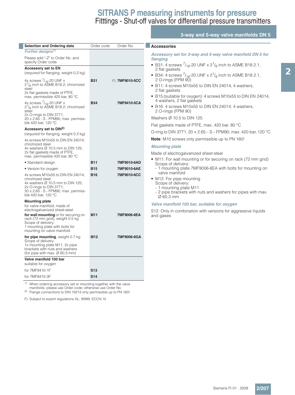 Sitrans p measuring instruments for pressure | Siemens SITRANS P User Manual | Page 207 / 234