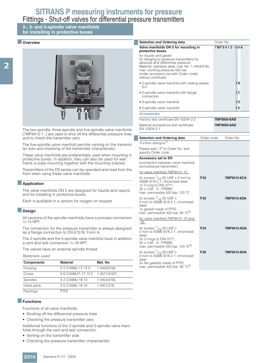 Sitrans p measuring instruments for pressure | Siemens SITRANS P User Manual | Page 216 / 234