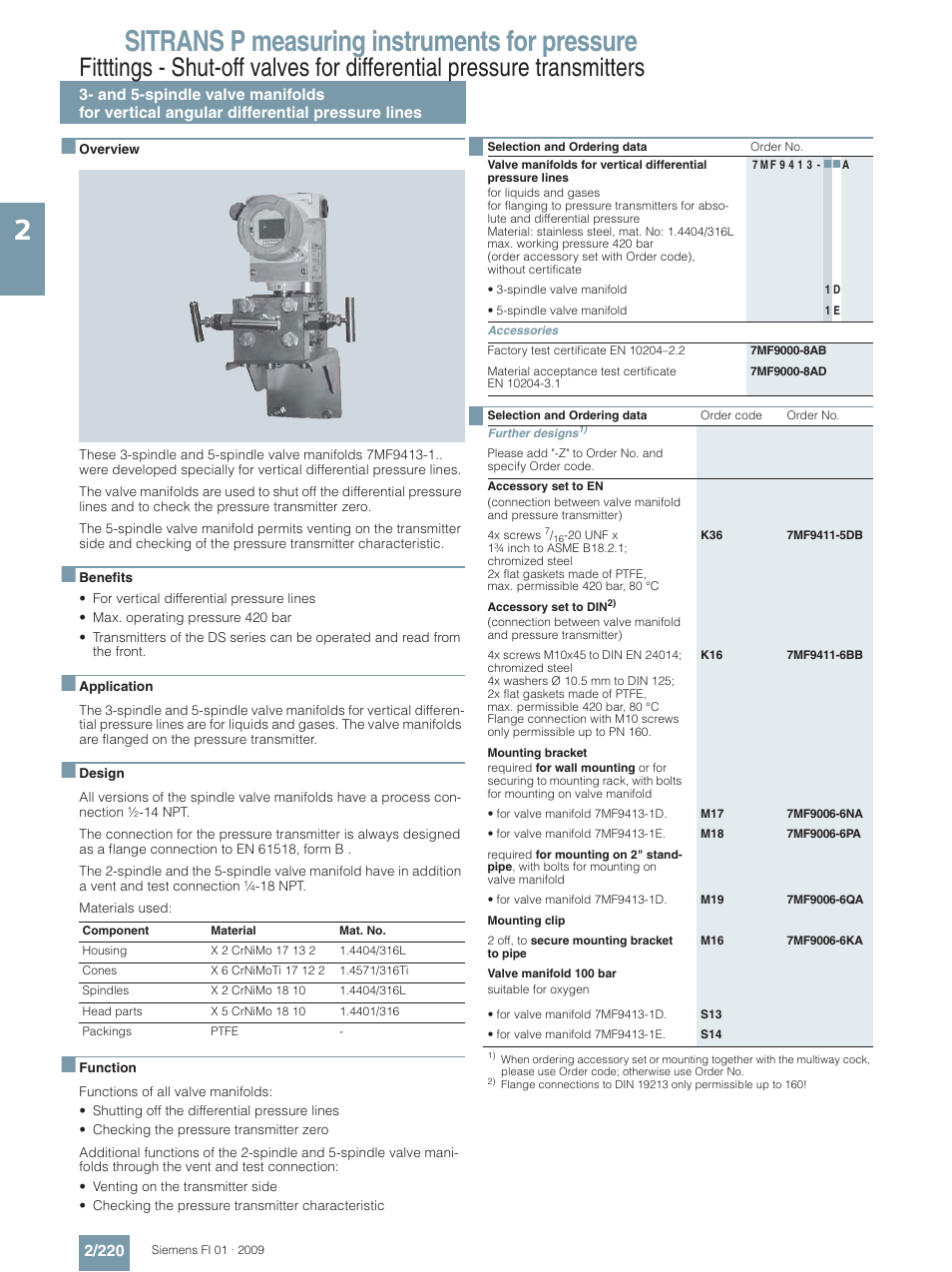 Sitrans p measuring instruments for pressure | Siemens SITRANS P User Manual | Page 220 / 234