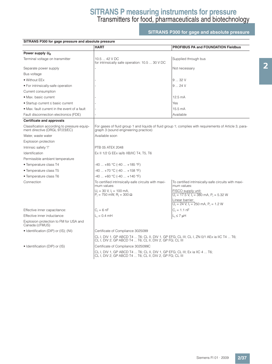 Sitrans p measuring instruments for pressure | Siemens SITRANS P User Manual | Page 37 / 234