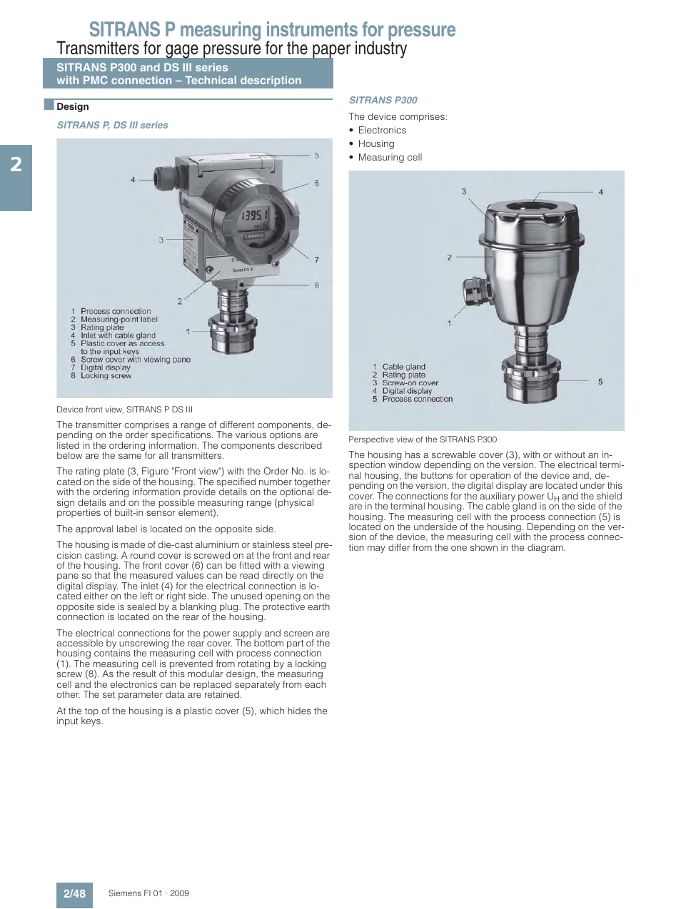 Sitrans p measuring instruments for pressure | Siemens SITRANS P User Manual | Page 48 / 234