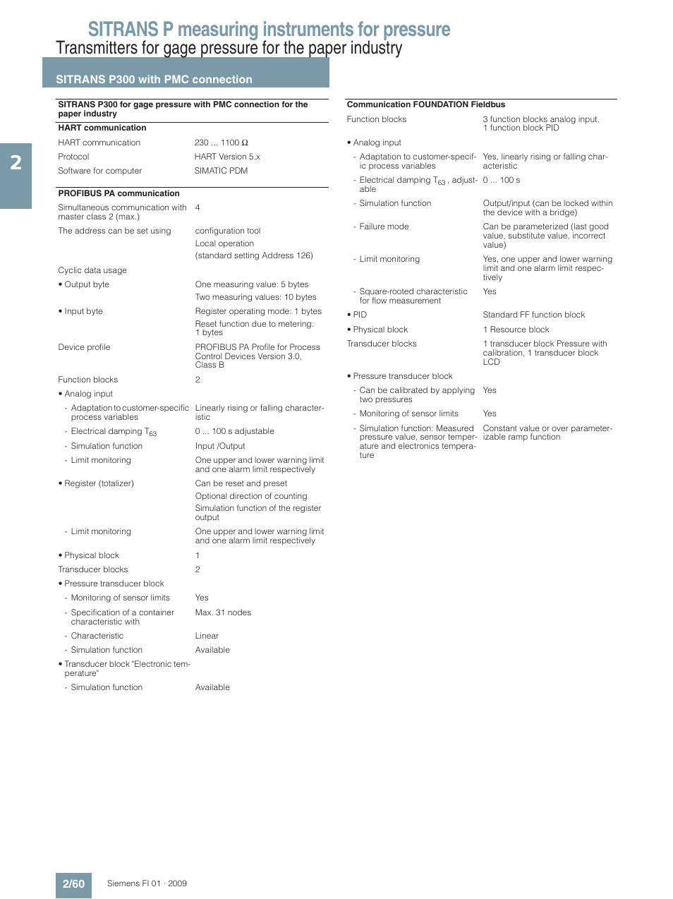 Sitrans p measuring instruments for pressure | Siemens SITRANS P User Manual | Page 60 / 234