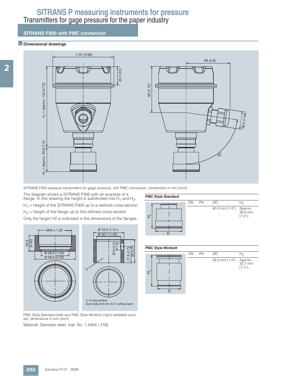 Sitrans p measuring instruments for pressure | Siemens SITRANS P User Manual | Page 62 / 234