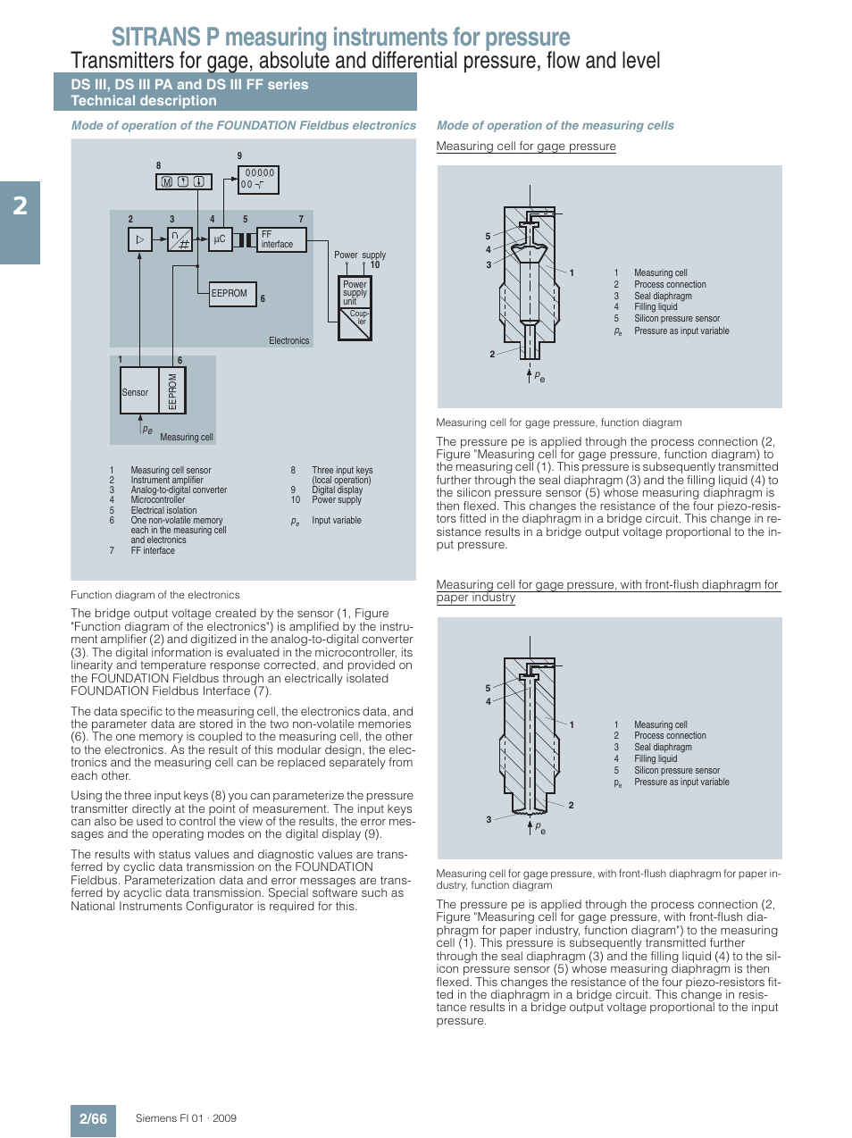 Sitrans p measuring instruments for pressure | Siemens SITRANS P User Manual | Page 66 / 234