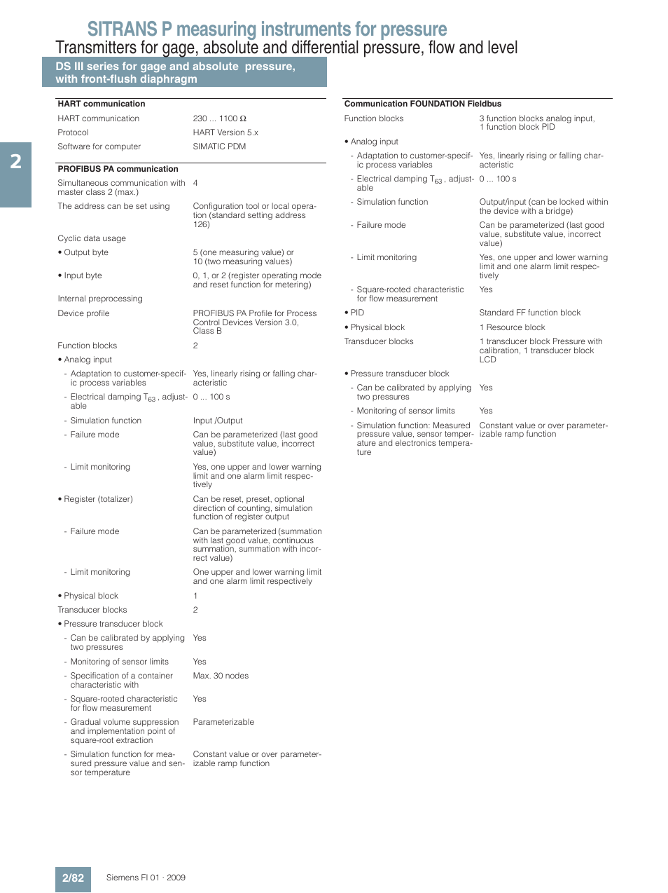 Sitrans p measuring instruments for pressure | Siemens SITRANS P User Manual | Page 82 / 234