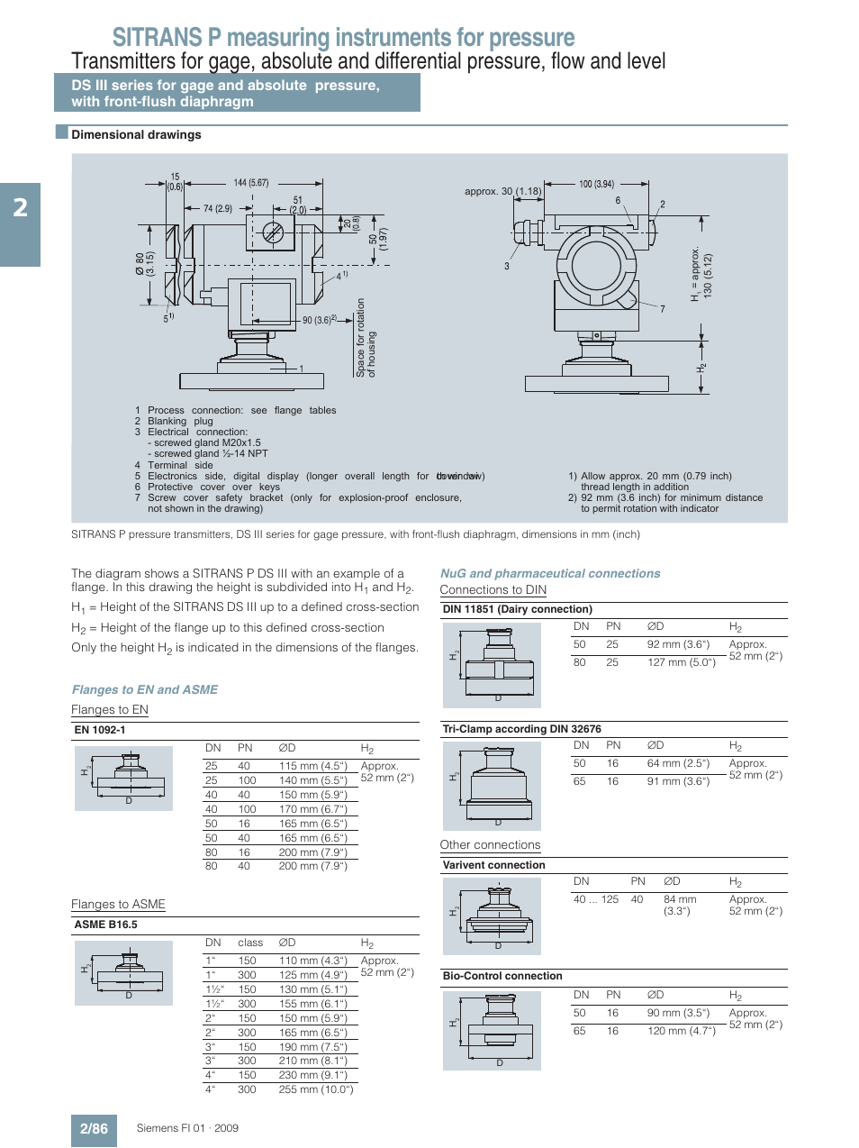 Sitrans p measuring instruments for pressure | Siemens SITRANS P User Manual | Page 86 / 234