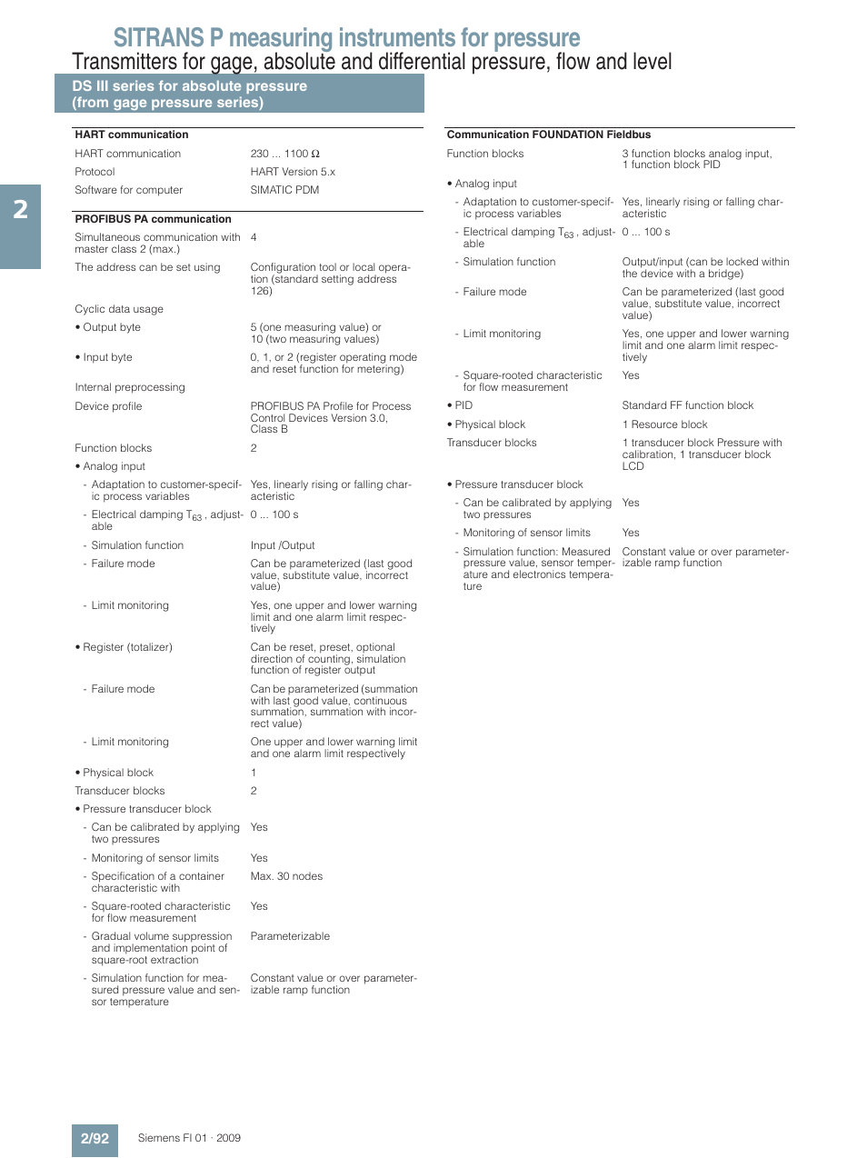 Sitrans p measuring instruments for pressure | Siemens SITRANS P User Manual | Page 92 / 234