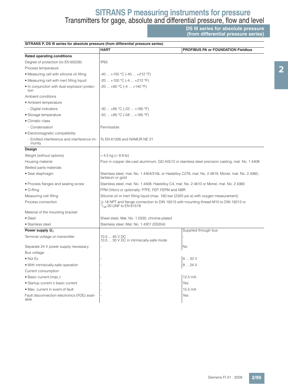 Sitrans p measuring instruments for pressure | Siemens SITRANS P User Manual | Page 99 / 234