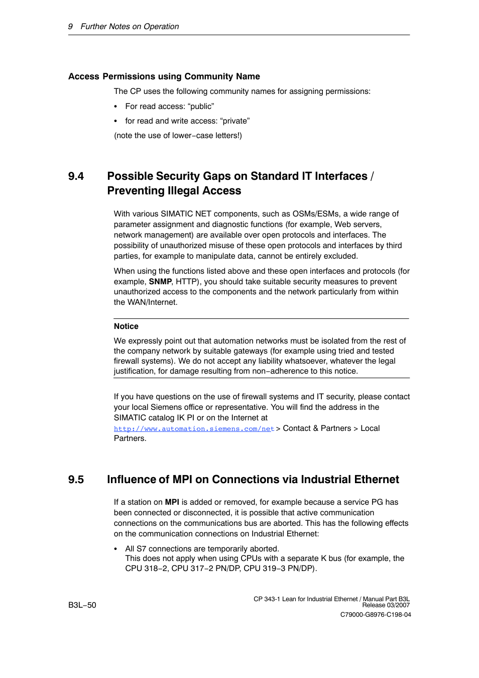 B3l−50 | Siemens CP 343-1 User Manual | Page 50 / 56