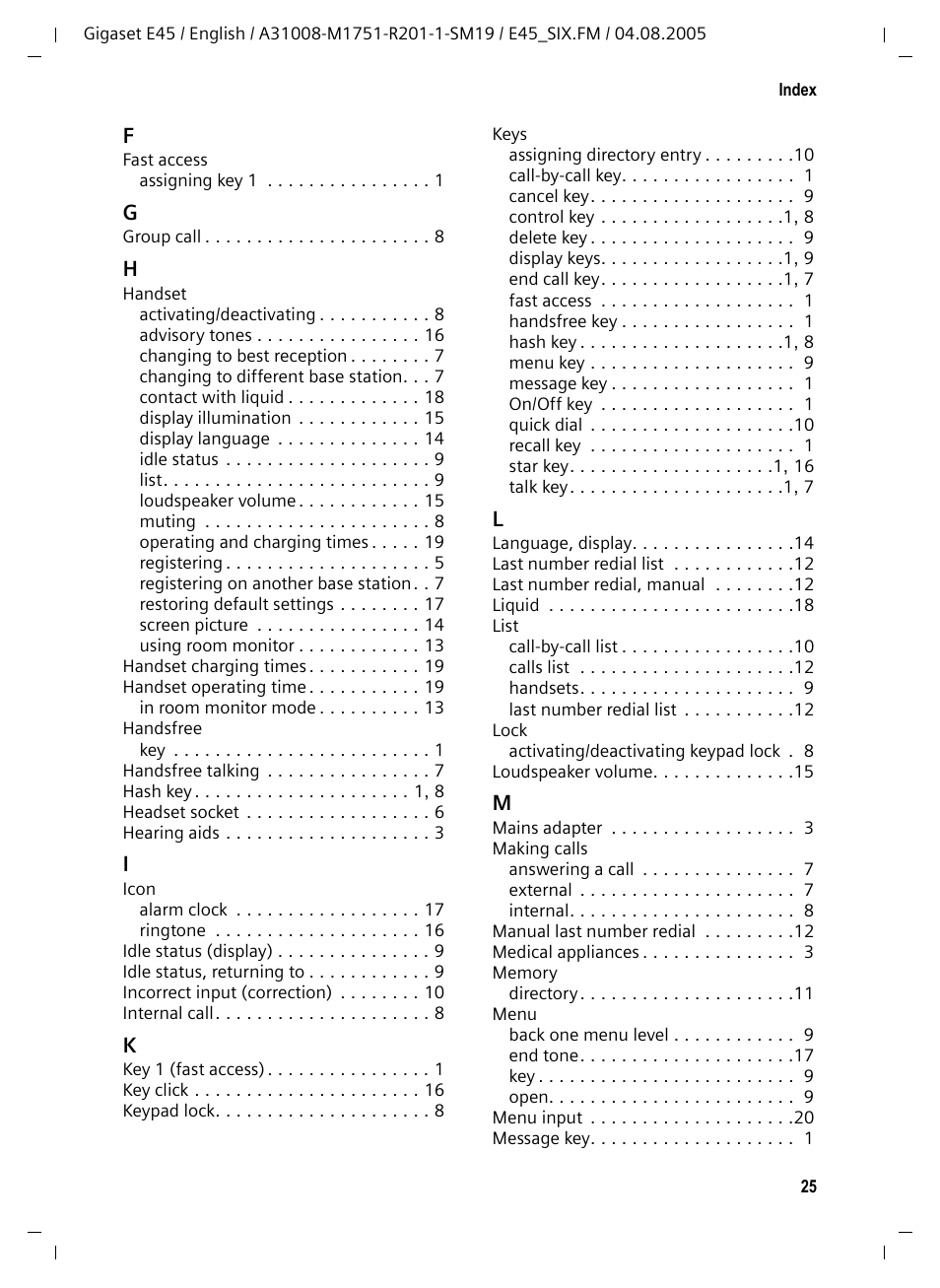 Siemens Gigaset E45 User Manual | Page 26 / 27