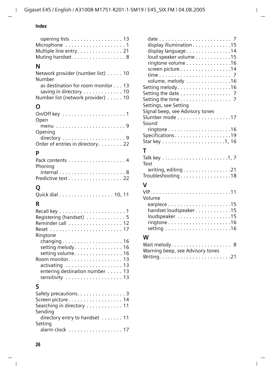 Siemens Gigaset E45 User Manual | Page 27 / 27