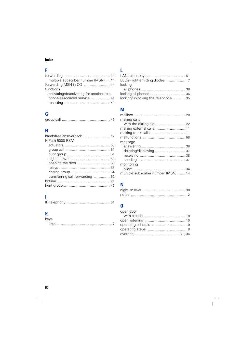 Siemens HIPATH 3000 User Manual | Page 60 / 72